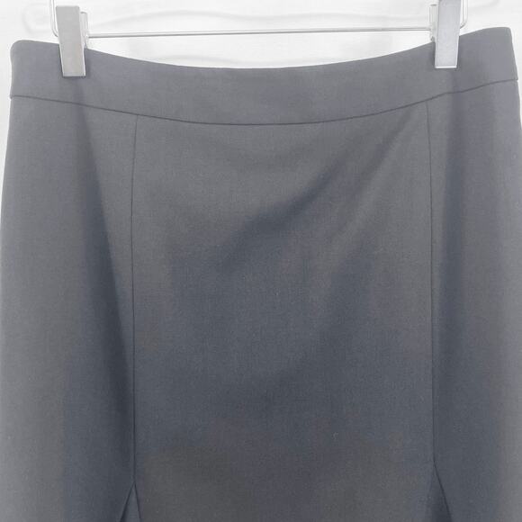 90s Vintage KATE HILL Black A-Line Wool Mini Skirt - Picture 6 of 10